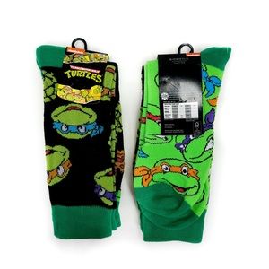 Teenage Mutant Ninja Turtles Crew Socks Mens Womens TMNT Nickelodeon 90s Gift